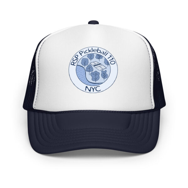 RSP 110 Foam Trucker Hat - Blue Logo - Image 4