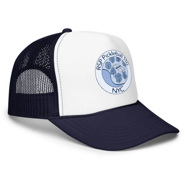 RSP 110 Foam Trucker Hat - Blue Logo - Image 5